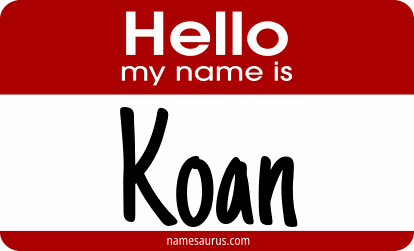 Hello my name is Koan png download