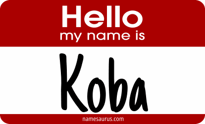Hello my name is Koba png download