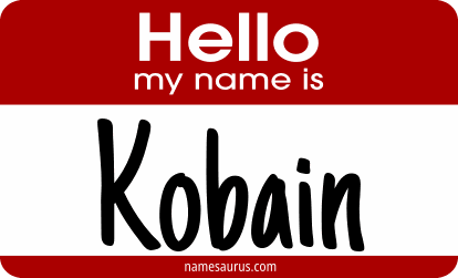Hello my name is Kobain png download