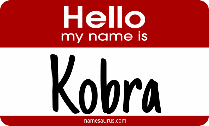 Hello my name is Kobra png download