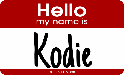 Hello my name is Kodie png download
