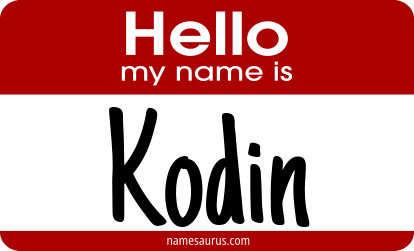 Hello my name is Kodin png download