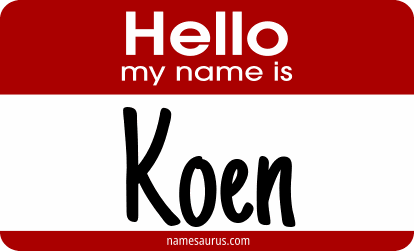 Hello my name is Koen png download