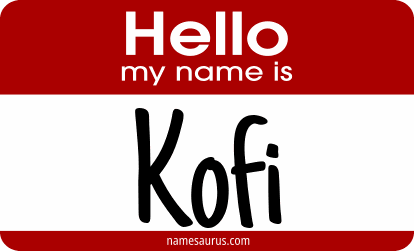 Hello my name is Kofi png download