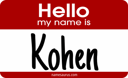 Hello my name is Kohen png download