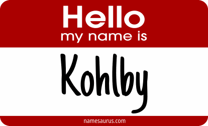 Hello my name is Kohlby png download