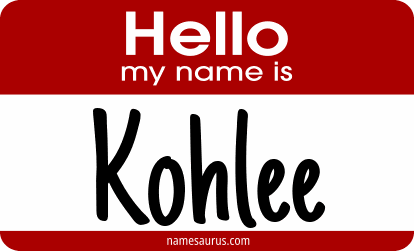 Hello my name is Kohlee png download