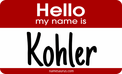 Hello my name is Kohler png download