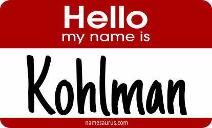Hello my name is Kohlman png download
