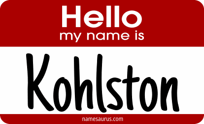 Hello my name is Kohlston png download