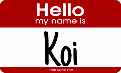 Hello my name is Koi png download