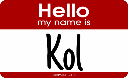 Hello my name is Kol png download