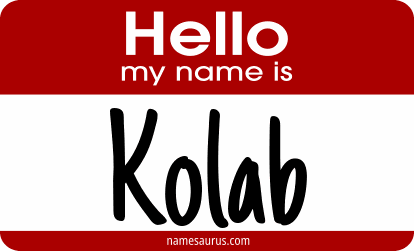 Hello my name is Kolab png download