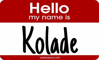 Hello my name is Kolade png download
