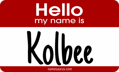 Hello my name is Kolbee png download
