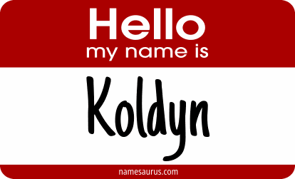 Hello my name is Koldyn png download
