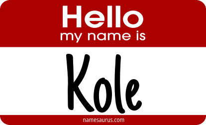 Hello my name is Kole png download