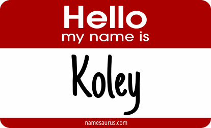 Hello my name is Koley png download