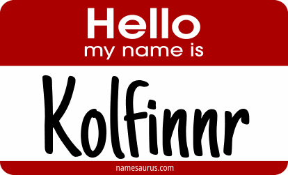 Hello my name is Kolfinnr png download