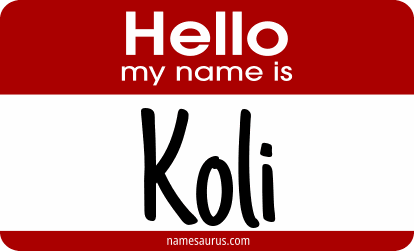 Hello my name is Koli png download