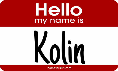 Hello my name is Kolin png download