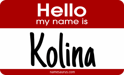 Hello my name is Kolina png download