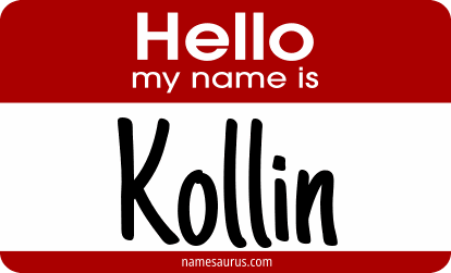 Hello my name is Kollin png download