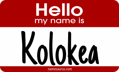 Hello my name is Kolokea png download