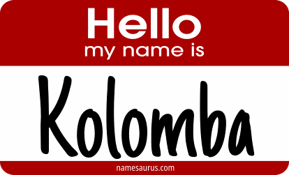 Hello my name is Kolomba png download