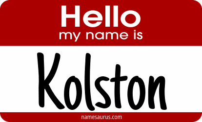 Hello my name is Kolston png download