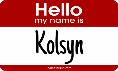 Hello my name is Kolsyn png download