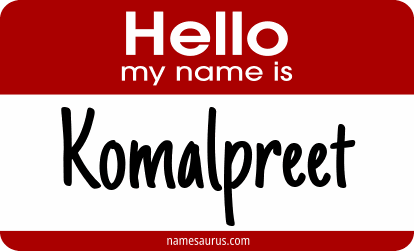 Hello my name is Komalpreet png download