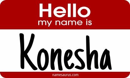 Hello my name is Konesha png download