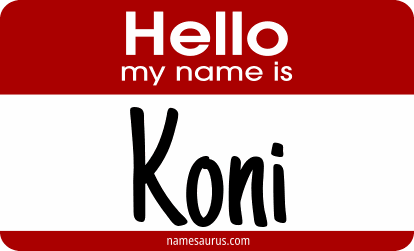 Hello my name is Koni png download