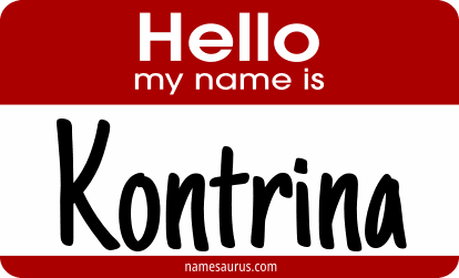 Hello my name is Kontrina png download