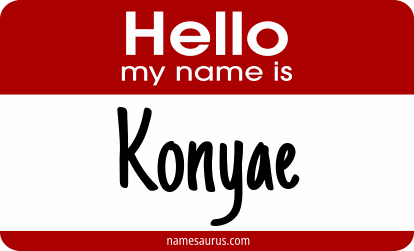 Hello my name is Konyae png download