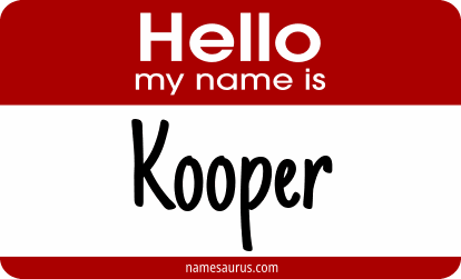 Hello my name is Kooper png download