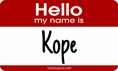 Hello my name is Kope png download