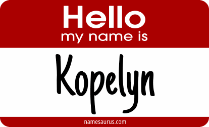 Hello my name is Kopelyn png download