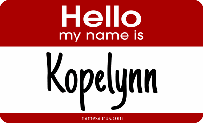 Hello my name is Kopelynn png download