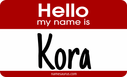 Hello my name is Kora png download