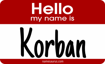 Hello my name is Korban png download