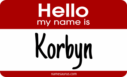 Hello my name is Korbyn png download