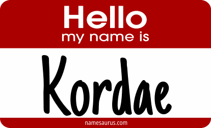 Hello my name is Kordae png download