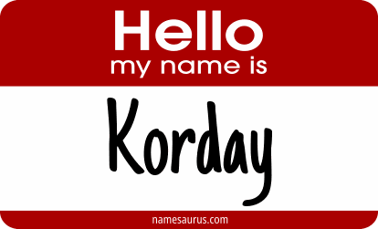 Hello my name is Korday png download