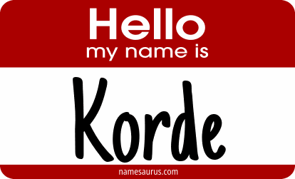 Hello my name is Korde png download