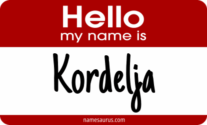 Hello my name is Kordelja png download