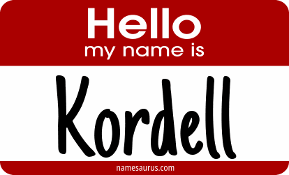 Hello my name is Kordell png download