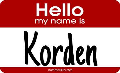 Hello my name is Korden png download