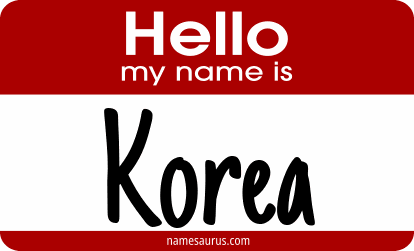 Hello my name is Korea png download